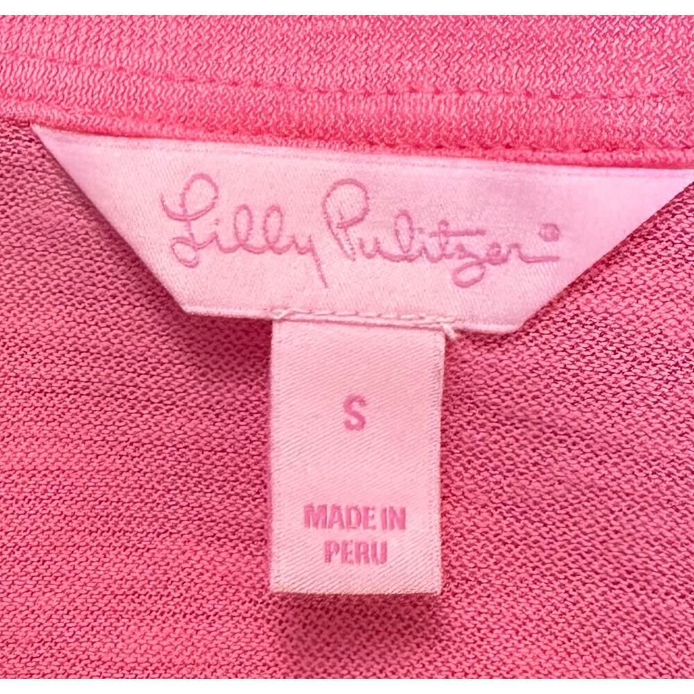 Lilly Pulitzer Emerson Tunic Top Hotty Pink Size S - Picture 9 of 10